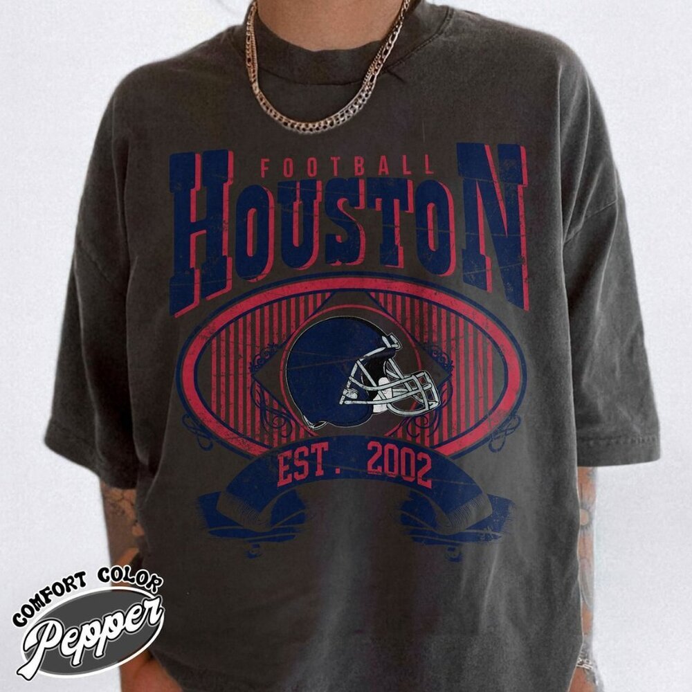 Houston Football Retro Edition Comfort Colors T-Shirt 91